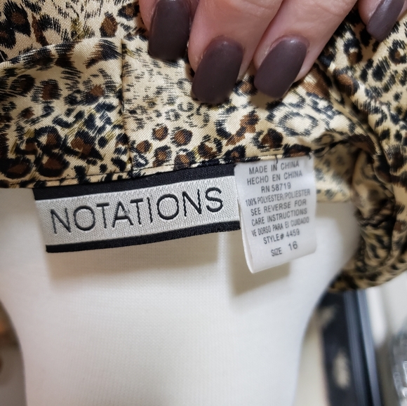 Notations Leopard Print Blouse - Picture 4 of 4